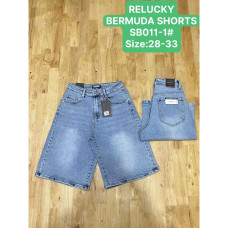 0011# блакитні жіночі джинсові шорти relucky (стрейч-коттон, 6 од., розміри напівбатал: 28-33) видача наступного дня Relucky