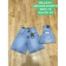 0021# голубые женские джинсовые шорты relucky (стрейч-коттон, 6 ед, размеры норма: 25-30) выдача на следующий день Relucky