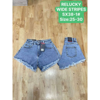 0038# голубые женские джинсовые шорты (Relucky, 6 ед, размеры норма: 25-30) выдача на следующий день Relucky