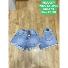 0051# голубые женские джинсовые шорты (Relucky, 6 ед, размеры норма: 25-30) выдача на следующий день Relucky