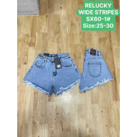 0060 голубые женские джинсовые шорты (Relucky, 6 ед, размеры норма: 25-30) выдача на следующий день Relucky