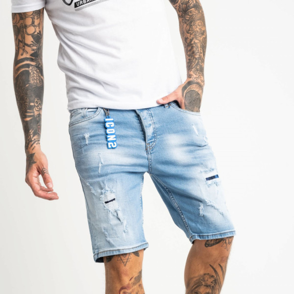 0466-108 / голубые мужские шорти (Icon 2, стрейчевые, 2ед. размеры норма: 30, 31) Шорты