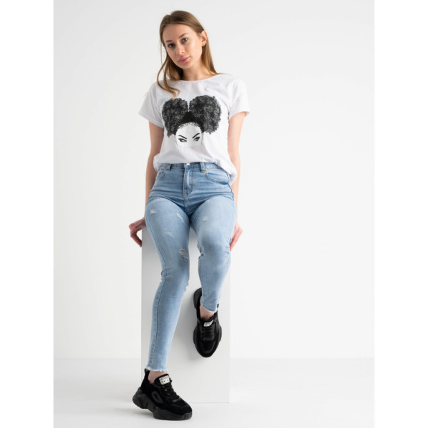 0664 New Jeans американка голубая стрейчевая (6 ед. размеры: 25.26.27.28.29.30) New Jeans