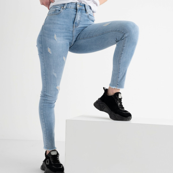 0664 New Jeans американка голубая стрейчевая (6 ед. размеры: 25.26.27.28.29.30) New Jeans