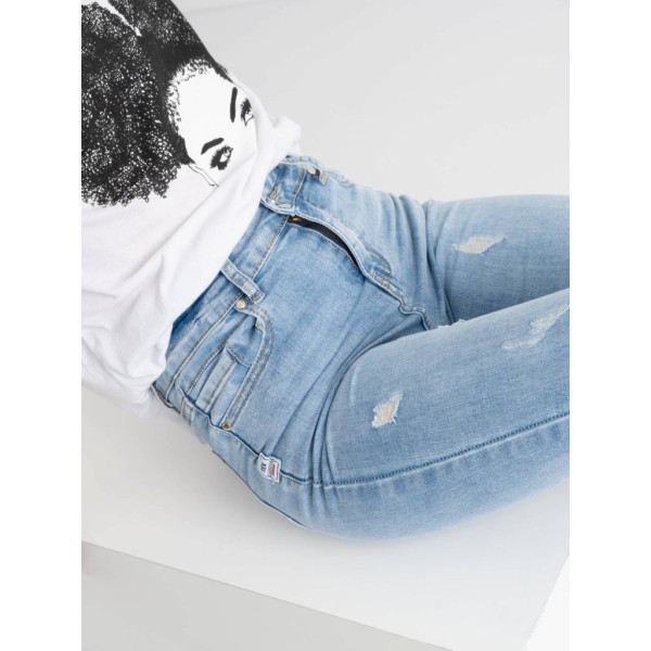 0664 New Jeans американка голубая стрейчевая (6 ед. размеры: 25.26.27.28.29.30) New Jeans