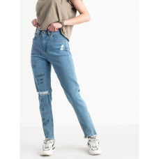 5900-44 / блакитні жіночі джинси (MOM, стречові, 4од. розміри норма: 26, 27, 27, 28) Джинси