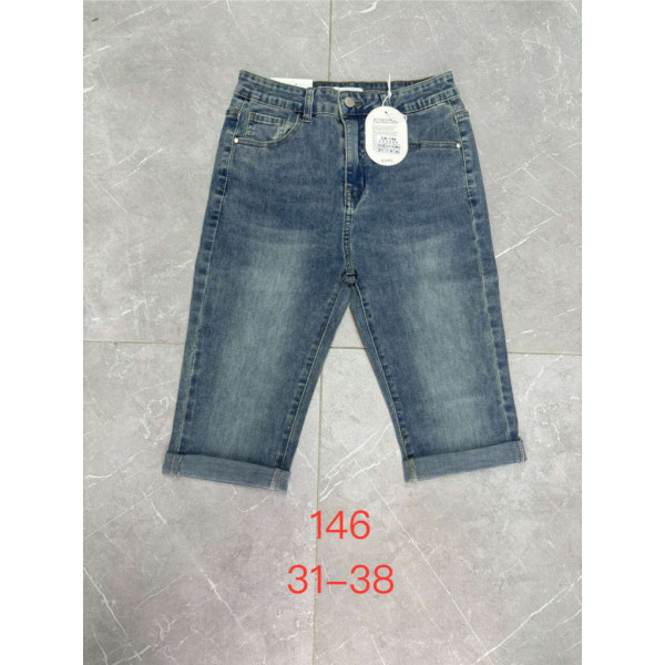 0146# синие женские джинсовые шорты (New Jeans, стрейч, 6 ед, размеры батал: 31-38) выдача на следующий день New Jeans