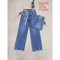 0202# блакитні жіночі джинси vanver (стрейч коттон, 6 од., розміри норма: 25-30) видача наступного дня Vanver