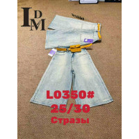 0350# голубые женские джинсовые шорты с камнями (LDM, 6 ед, размеры норма: 25-30) выдача на следующий день Шорты