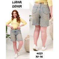 4023# серые женские капри (стрейч коттон, 6 ед, размеры батал: 30-36) выдача на следующий день Liana