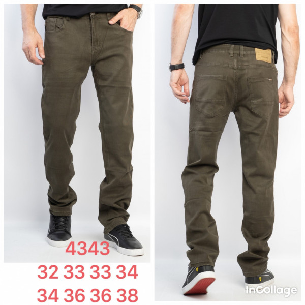 4343# хакі чоловічі джинси (8 од., розміри норма: 32-38) видача наступного дня Джинси