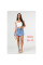 5045# голубые женские шорты-юбка (New Jeans, стрейч, 6 ед, размеры норма: 26-31) выдача на следующий день New Jeans