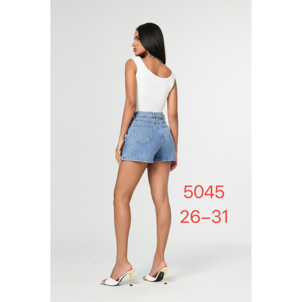 5045# голубые женские шорты-юбка (New Jeans, стрейч, 6 ед, размеры норма: 26-31) выдача на следующий день New Jeans