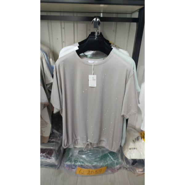 7096# микс цветов женская футболка (хлопок, 20 ед, размеры батал: 2XL/3XL универсальный) выдача на следующий день Kiss me