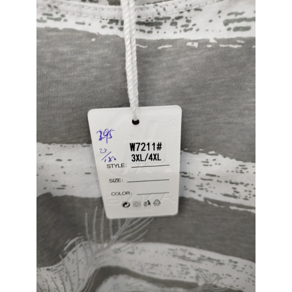 7211# микс цветов женская футболка (хлопок, 20 ед, размеры батал: 3XL/4XL универсальный) выдача на следующий день Kiss me