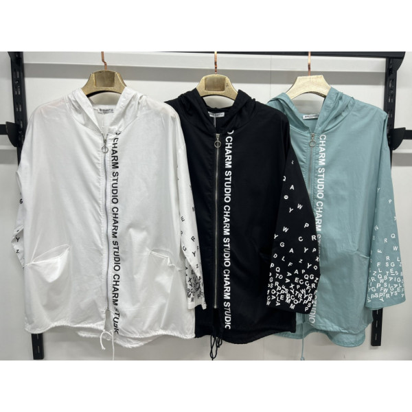 7838# выбор цвета женская ветровка (5 ед, размеры батал: 3XL-7XL) выдача на следующий день Ветровка