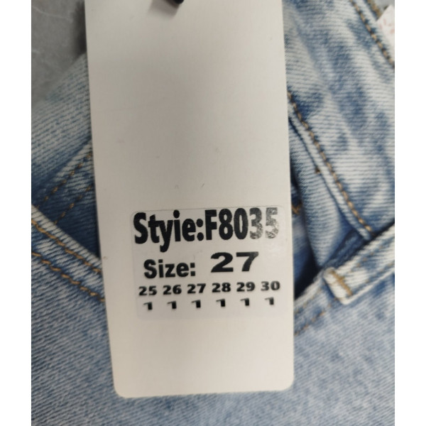 8035# блакитні жіночі джинси (стрейч-коттон, 6 од., розміри норма: 25-30) видача наступного дня Джинси