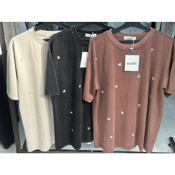 8886-4# микс цветов женская футболка (варенка, 4 ед, размеры норма: M-L универсальный) выдача на следующий день Футболка