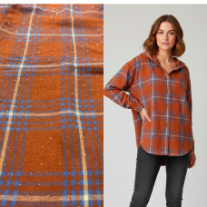7760-88 оранжевая женская рубашка (JJF. с камнями и капюшоном, 4 ед, размеры норма: XL, 2XL, 3XL, 4XL) JJF