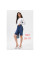 7007-2# синие женские джинсовые шорты с камнями (New Jeans, 6 ед, размеры норма: 26-31) выдача на следующий день Шорты