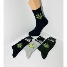 12647 микс цветов мужские носки (высокие, хлопок, 12 ед. размеры норма: 46-48) Носки