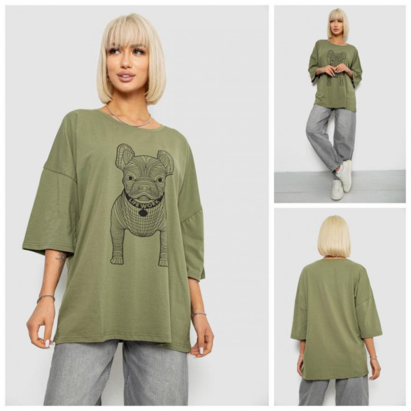 3008-99# выбор цвета женская футболка (4 ед, размеры батал: 2XL-5XL) выдача на следующий день Футболка