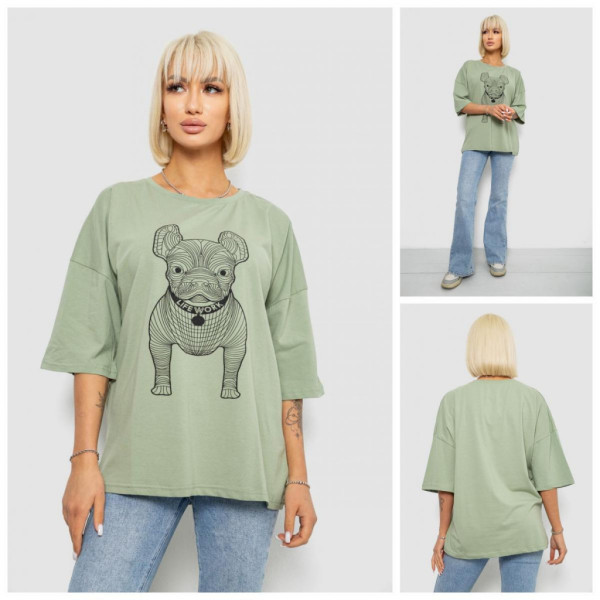 3008-99# выбор цвета женская футболка (4 ед, размеры батал: 2XL-5XL) выдача на следующий день Футболка