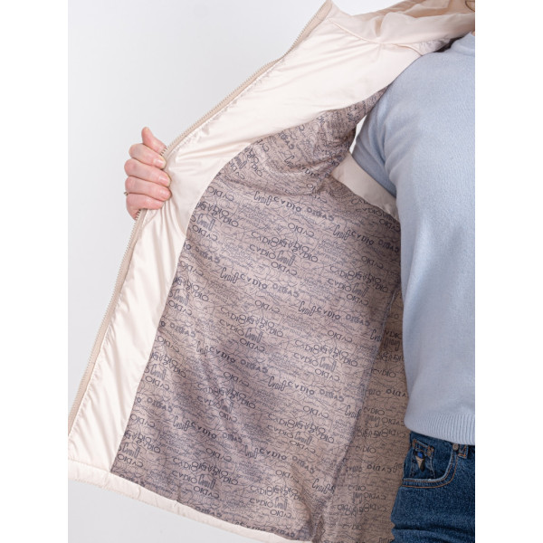 0751-100 молочная женская жилетка (5'TH AVENUE, синтепон, капюшон, 3 ед. размеры полубатал: 48. 50. 52) 5`th Avenue