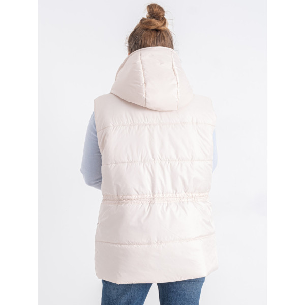 0751-100 молочная женская жилетка (5'TH AVENUE, синтепон, капюшон, 3 ед. размеры полубатал: 48. 50. 52) 5`th Avenue