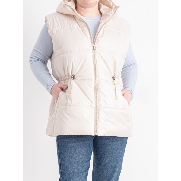 0751-100 молочная женская жилетка (5'TH AVENUE, синтепон, капюшон, 3 ед. размеры полубатал: 48. 50. 52) 5`th Avenue