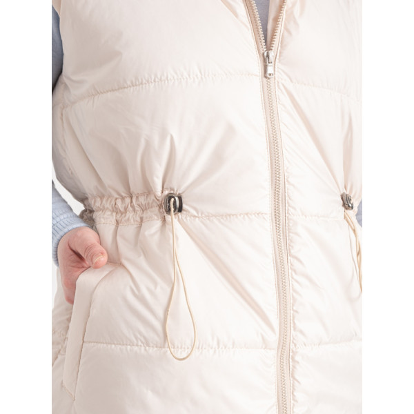 0751-100 молочная женская жилетка (5'TH AVENUE, синтепон, капюшон, 3 ед. размеры полубатал: 48. 50. 52) 5`th Avenue