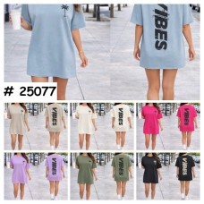 25077# микс цветов женская туника (95% коттон, 5% спандекс, 6 ед. размеры норма: S, M, L) выдача на следующий день Туника