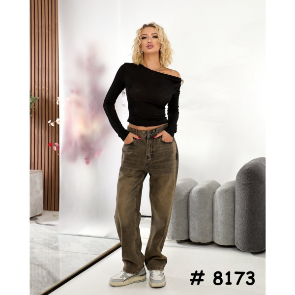 8173# сірі жіночі джинси (10 од., розміри напівбатал: 28-38) видача наступного дня Джинси