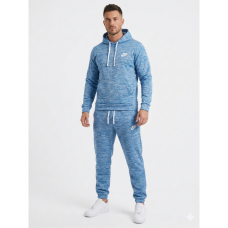 4959-421 голубой мужской спортивный костюм (двухнитка, с капюшоном, 5ед, размеры полубатал:50, 52, 54, 56, 58) Спортивный костюм