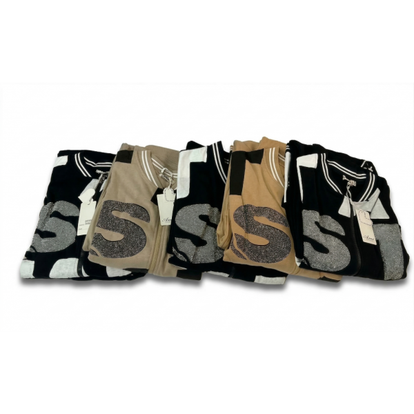 0710 синий женский костюм Kiss Me (трикотаж, кашемир, 5 ед, размеры батал: 2XL-4XL) Kiss me