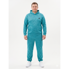 4969-7 зеленый мужской спортивный костюм (двунитка, с капюшоном, 5ед, размеры полубатал: 50, 52, 54, 56, 58) Спортивный костюм