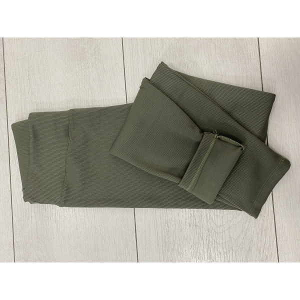 2001-7 * хаки женские лосины(на байке, в рубчик, 4ед, размеры норма:S. M. L. XL) выдача на следующий день Лосины