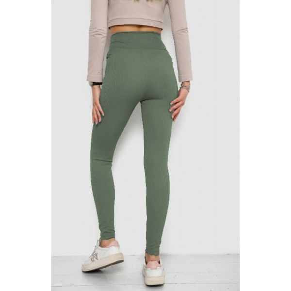 2001-7 * хаки женские лосины(на байке, в рубчик, 4ед, размеры норма:S. M. L. XL) выдача на следующий день Лосины