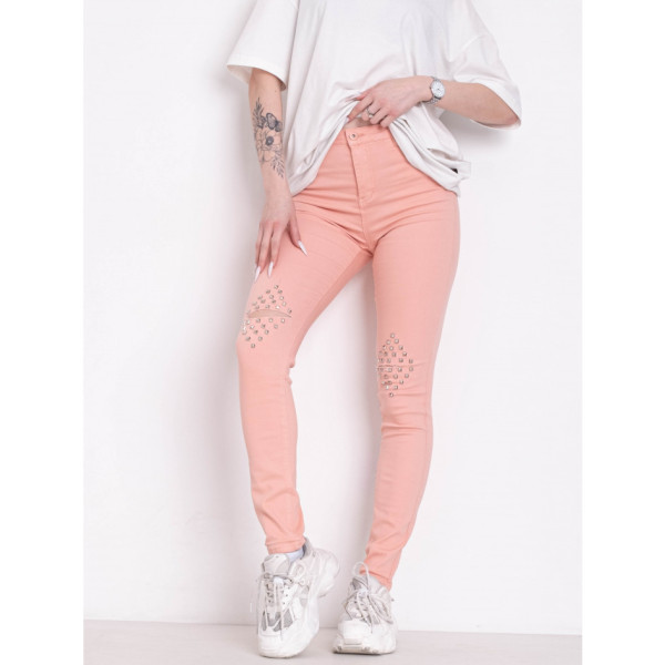 0144-4 пудрові жіночі джинси (6 од. розміри норма: 26. 27. 28. 29. 30. 31)