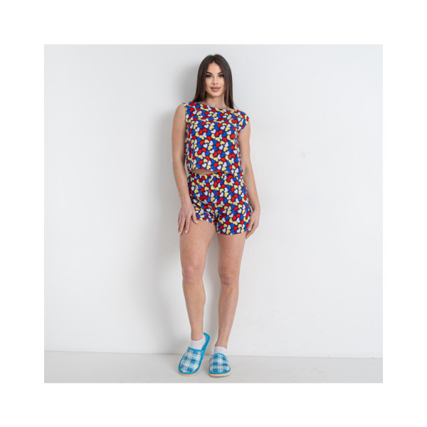 16157-2 мультиколор жіночий костюм двійка (трикотаж, 4 од. розміри норма: S. S. M. M)