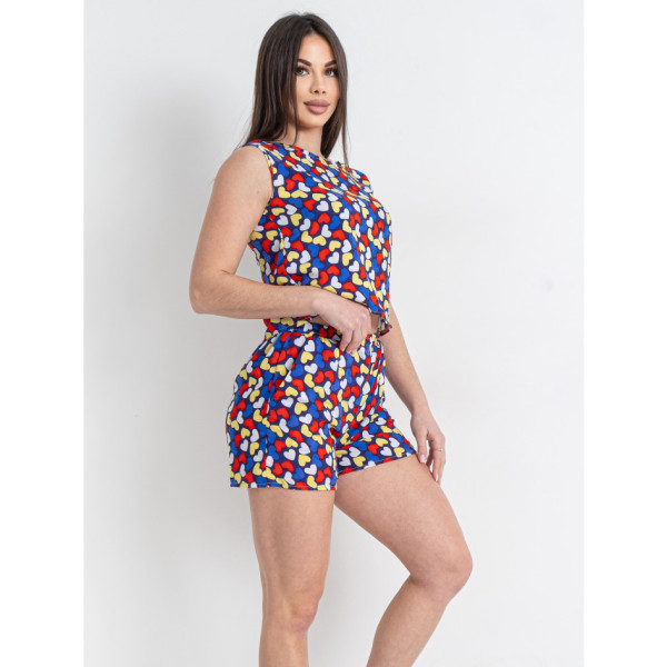 16157-2 мультиколор жіночий костюм двійка (трикотаж, 4 од. розміри норма: S. S. M. M)