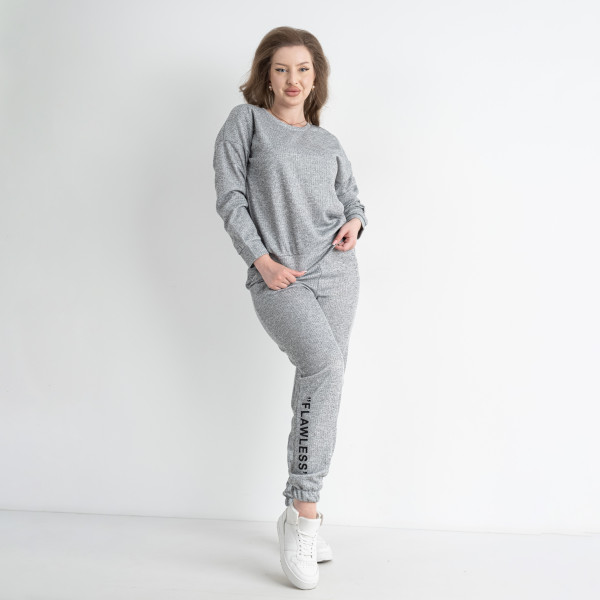 1730-68 СЕРЫЙ SARA спортивный костюм женский полубатальный ангоровый (4 ед. размеры: 46-48/2.50-52/2)