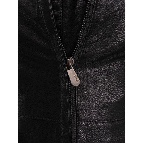 0107 чорна жіноча куртка (екошкіра, 7 од. розміри норма: S. M. L. XL. 2XL. 3XL. 4XL) видача наступного дня