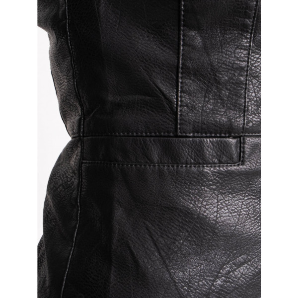 0107 чорна жіноча куртка (екошкіра, 7 од. розміри норма: S. M. L. XL. 2XL. 3XL. 4XL) видача наступного дня