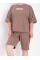 0385-4 мокко жіночий костюм двійка (футболка + шорти) (5'TH AVENUE, турецька бавовна, 3 од. розміри батал:52, 54, 56)