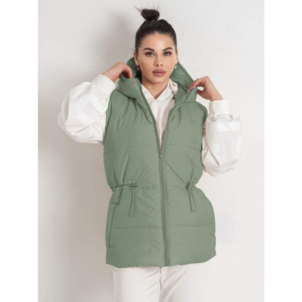0075-72 фісташкова жіноча жилетка (5'TH AVENUE, синтепон, 3 од. розміри норма: 42. 44. 46)