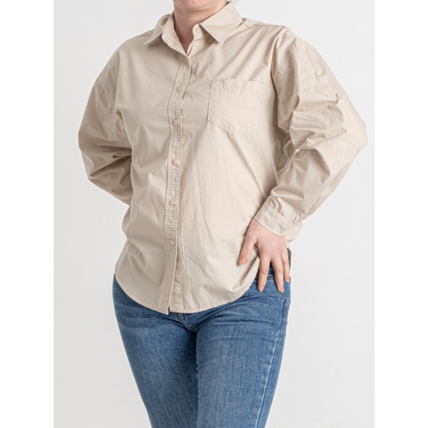 3549-3 бежева жіноча сорочка (BASE, бавовна, 4 од. розміри батал: 2XL. 3XL. 4XL. 5XL)