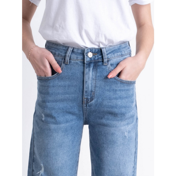 0529 # блакитні жіночі джинси (стрейчові, 6 од. розміри норма: 25. 26. 27. 28. 29. 30) видача наступного дня