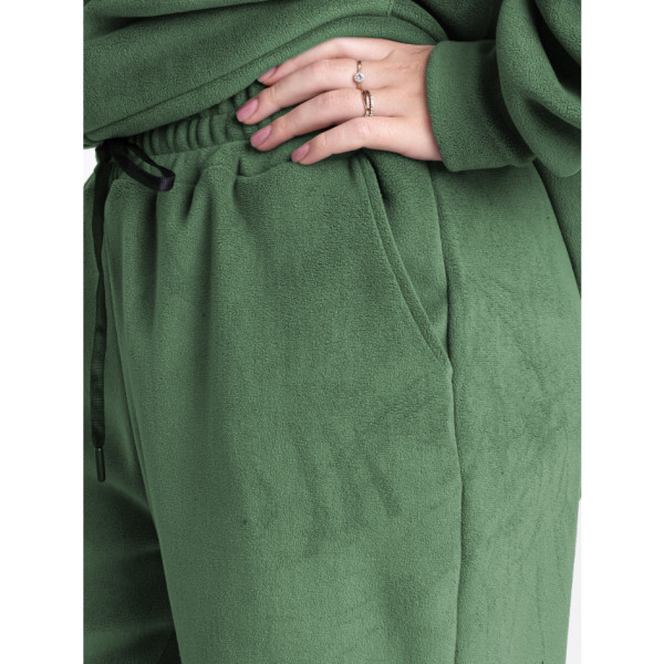 0738-72 оливковий спортивний костюм жіночий (5'TH AVENUE, турецький полар-фліс 3 од. розміри напівбатал: 50, 52, 54)