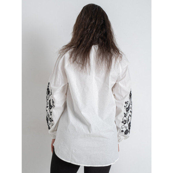 7410-1 # белая женская вышиванка (хлопок 100%, 5 ед. размеры норма: S. M. L. XL. 2XL) выдача на следующий день